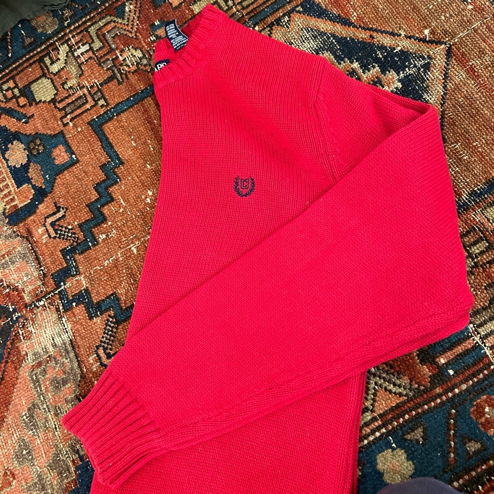 Vintage Classic Red Men's Cotton Chaps’ Sweater